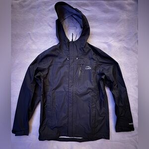 L.L. Bean Mens Black Trail Model Rain Jacket